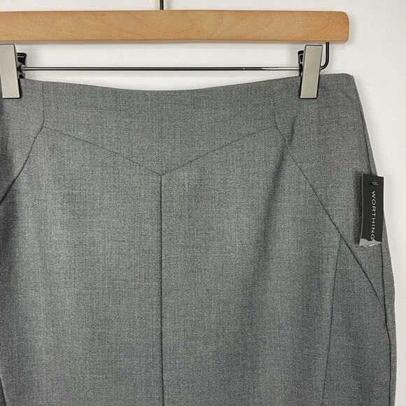 Worthington | NWT Charcoal Dark Gray Knee Length Career Pencil Skirt - Picture 3 of 7